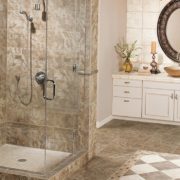 Porcelain tile and grout